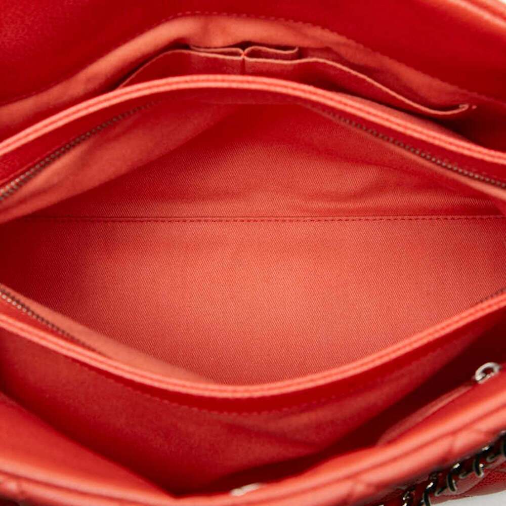 CHANEL Orange Caviar Leather Logo Shoulder Bag - Picture 10 of 12
